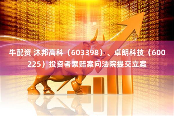 牛配资 沐邦高科（603398）、卓朗科技（600225）投资者索赔案向法院提交立案